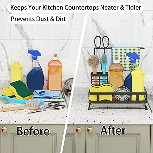 Kitchen Sink Organizer with Brush Rack - Sink Caddy with Drain-Pan - view 4