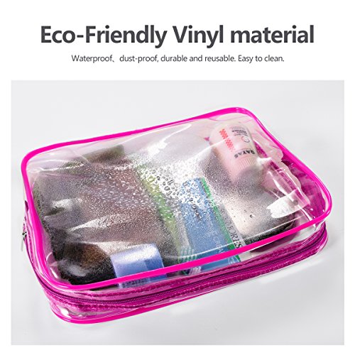 3Pcs Crystal Clear PVC Travel Toiletry Bag Kit for Women Men, Cosmetic Bags - view 2