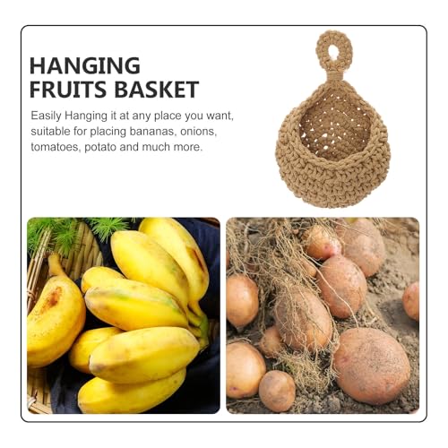 Hanging Vegetable Basket Cotton Rope Wall Hammock for Kitchen Storage - view 7