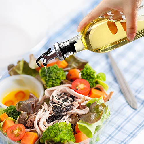 4 Pack 17oz Olive Oil Dispenser Bottles Clear Glass with Pourers - view 7
