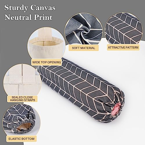 Plastic Bag Holder, Canvas Grocery Bag Holder Dispenser, Storage - view 3