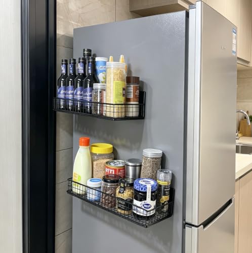 2 Pack Large Magnetic Shelves Spice Rack Organizer - view 4