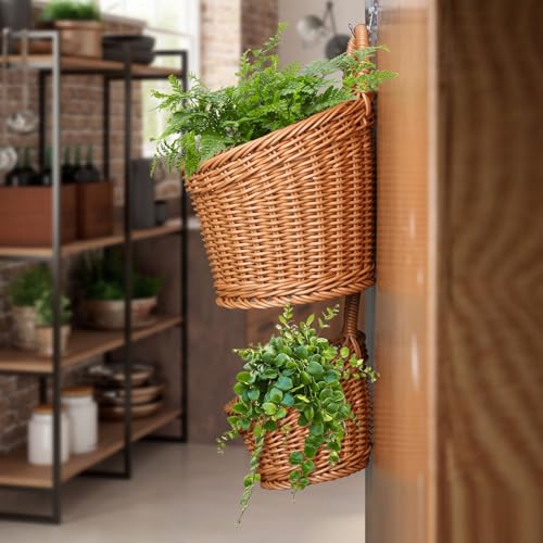 2pcs Hanging Storage Basket Wall Organizer Garlic Fruits and Vegetables - view 6