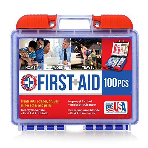 Tools Original 39 Piece General Household Tool Set in Toolbox Storage Case & Be Smart Get Prepared 100 Piece First Aid Kit: Clean, Treat, Protect Minor Cuts, Scrapes. Home, Office, Car, School - view 5