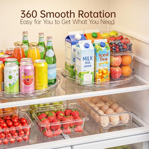 12 in Lazy Susan Turntable, 4 Pack Clear Spice Rack, Organizer Storage - view 3
