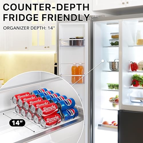 Soda Can Organizer Dispenser Refrigerator/Pantry, Set of 6 - view 3
