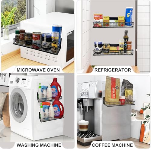 2 Pack Large Magnetic Shelves Spice Rack Organizer - view 6
