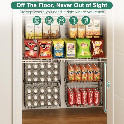 3 Pack Under Bottom Shelf Hanging Baskets for Pantry - view 3