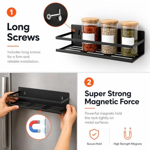 Magnetic Spice Rack 4-Pack – Heavy-Duty, Rust-Resistant - view 2