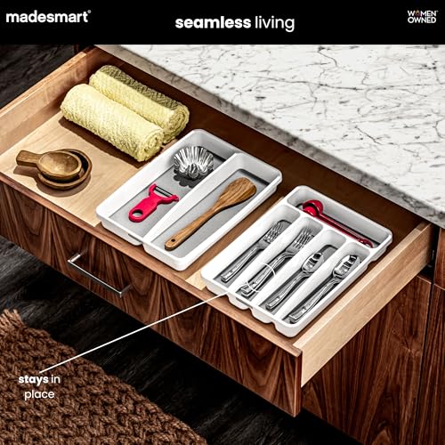 Classic 5 Compartment Silverware Tray, White - view 2
