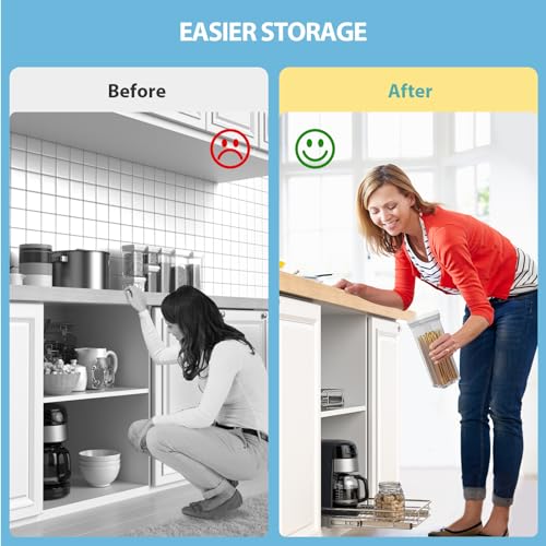 Pull Out Cabinet Organizer,17.8” Slide Out Kitchen Organizers Storage - view 4