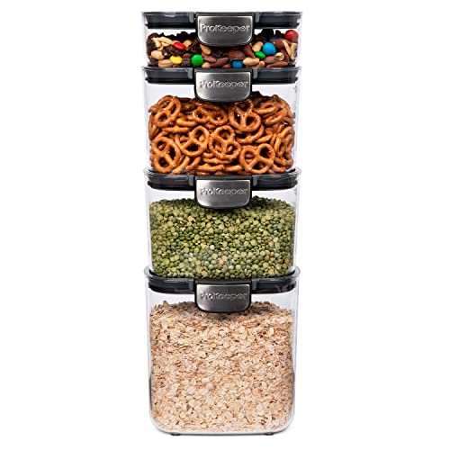 International ProKeeper+ 4-Piece Clear Plastic Modular Airtight Pantry Food/Snack Kitchen Storage Organization Container Canister Set - view 4
