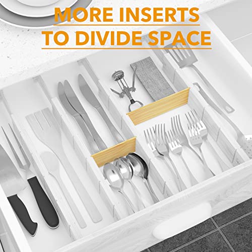 Bamboo Drawer Dividers Inserts, 3 Sizes, 9 Pack - view 2
