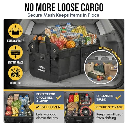 Extra Large Car Trunk Organizer System, Modular & Collapsible, Black - view 5