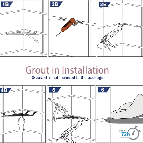 10'' Corner Shower Shelf 2PCS - view 6