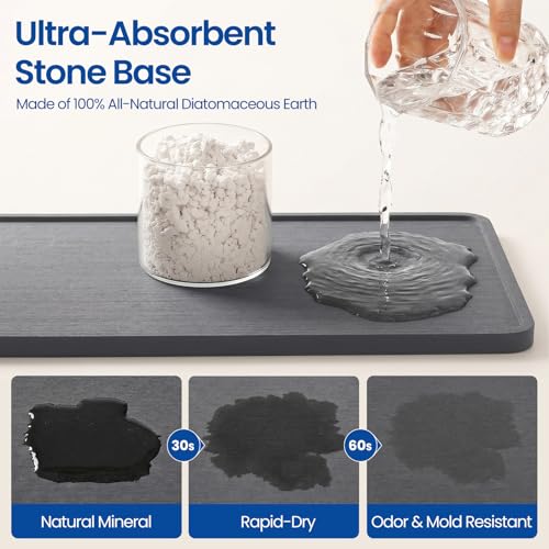 Extra Large Sink Caddy with Drying Stone, Sponge & Brush Holder for Kitchen - view 3