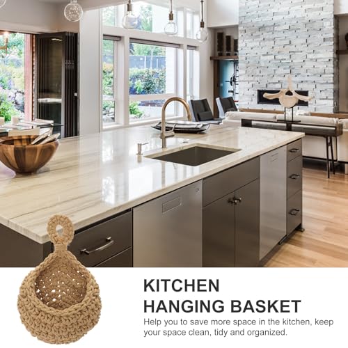 Hanging Vegetable Basket Cotton Rope Wall Hammock for Kitchen Storage - view 3