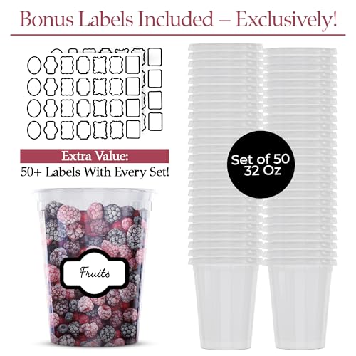 32 oz Deli Containers with Lids, 25-Set, Leakproof BPA-Free - view 5