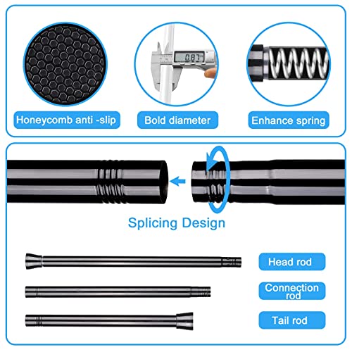 Tension Curtain Rod Black Tension Rod 28 To 48 Inch Spring Curtain Rods - view 6