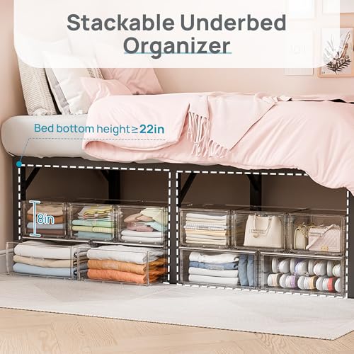 8 Pack Large & Medium Stackable Storage Drawers Set - view 6