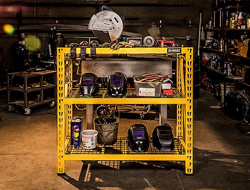 4-FOOT TALL, 3 SHELF STEEL WIRE DECK INDUSTRIAL STORAGE RACK - view 2