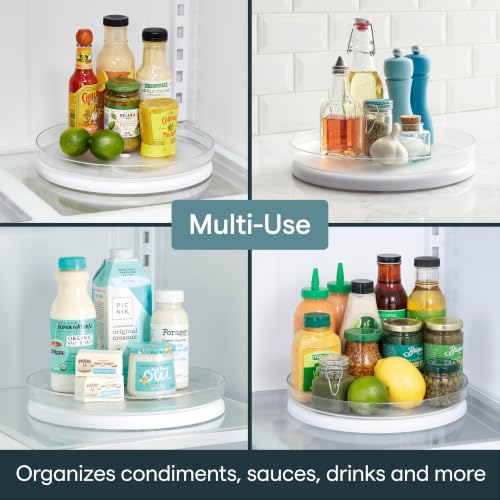 FridgeView Fridge Turntable, Lazy Susan Organizer for Refrigerator Storage, 11”, White - view 6