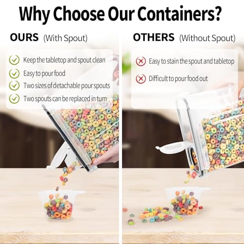 8PCS Large Cereal Containers Storage [4L/135.2 oz], Food Storage Containers - view 4