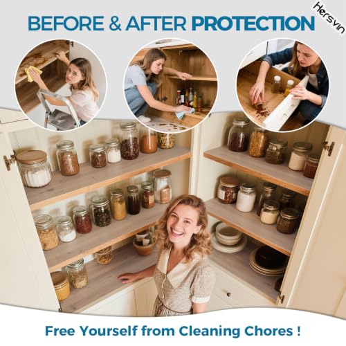 Shelf Liner, 24" x20' Non-Adhesive Drawer Liners EVA Kitchen Cupboard Cabinet Covering Undersink Mat Washable Fridge Lining Paper for Home Office (Clear/Dot) - view 3
