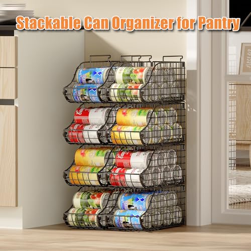 8 Pack Stackable Can Organizer for Pantry Cabinet Food Storage - view 5