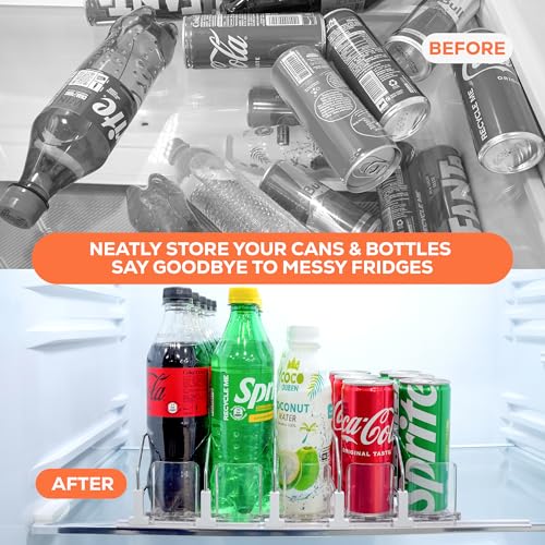 New Design Self Pushing Drink Organizer for Fridge - 5 Rows, Holds 25 Cans - view 5