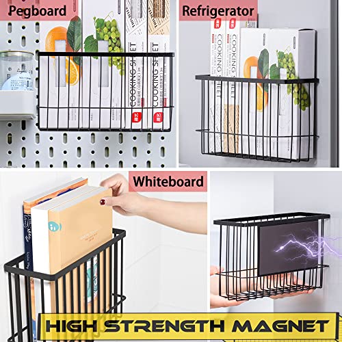 Magnetic Shelf Fridge Basket Bin for Whiteboard Washer Dryer Locker Cabinet - view 5