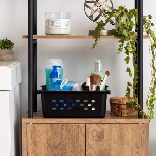 Small Storage Organizer Baskets, 8 Pack for Home Storage, Black - view 5