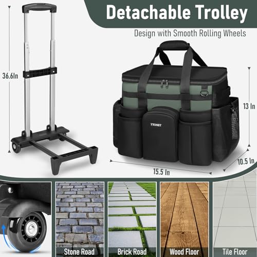 Cleaning Caddy with Wheels, Extra Large Rolling Cleaning Caddy Bag - view 3