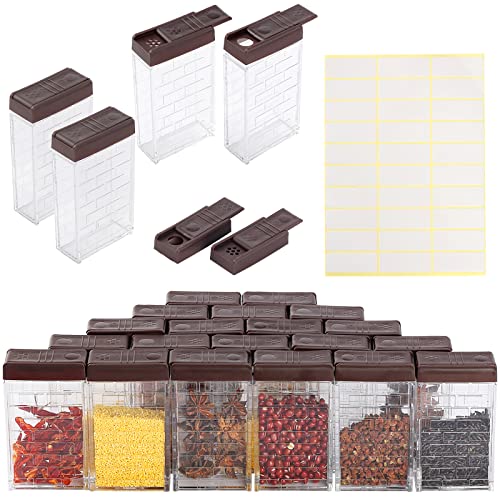 Travel Spice Containers, Camping Seasoning Kit, 24 Pack Grey
