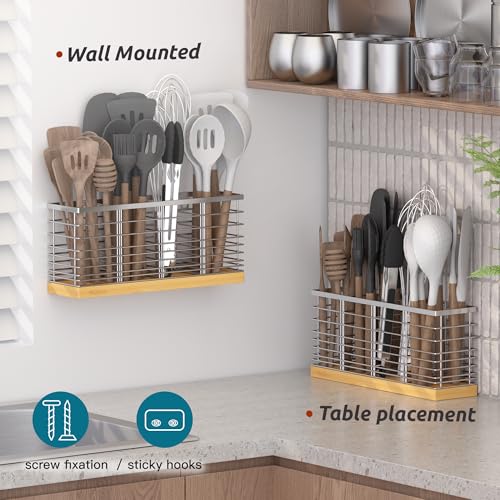 Extra Large Kitchen Utensil Holder Countertop with Removable Divider - view 5