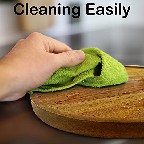 9" Acacia Wood Lazy Susan Organizer Kitchen Turntable for Cabinet Pantry Table Organization,2 Pack - view 6