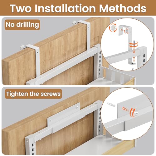 8 Tier Over The Door Pantry Organizer, 2 IN 1 Wall Mount or Hanging Spice Rack Seasoning Shelves with Adjustable Basket, Back of Door Organizer and Storage for Kitchen Cabinet and Room Closet - view 4