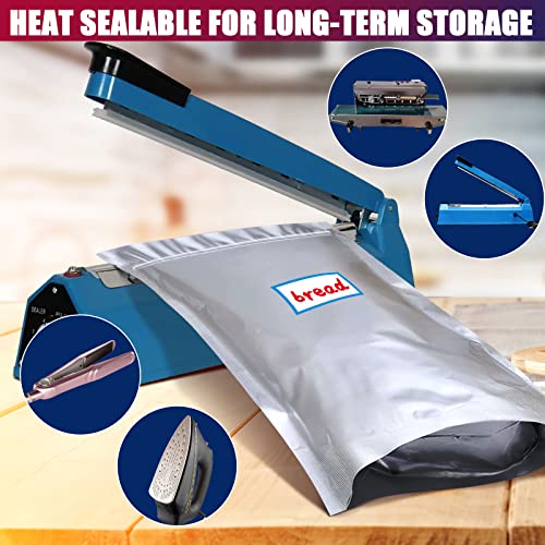 100 Pack 10.2 Mil Mylar Bags for Food Storage with Oxygen Absorbers 400cc - view 6
