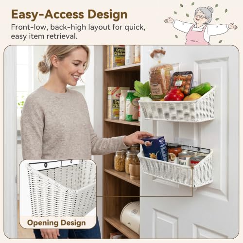 Wicker Hanging Basket, RV Storage and Organization, 2 Pack - view 3