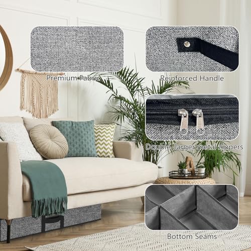 Under the Bed Shoe Organizer Fits 12 Pairs and 4 Pairs Boots,Sturdy & Breathable Materials,Underbed Storage Solution for Kids Men & Women Shoes,Great Space Saver for Your Closet Set of 2 - view 6
