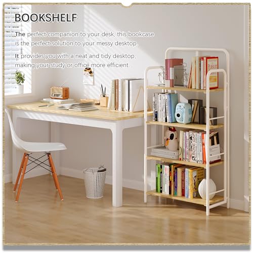 No Assembly Folding Bookshelf, 4 Tier Collapsible Book Shelves Open Shelf - view 3