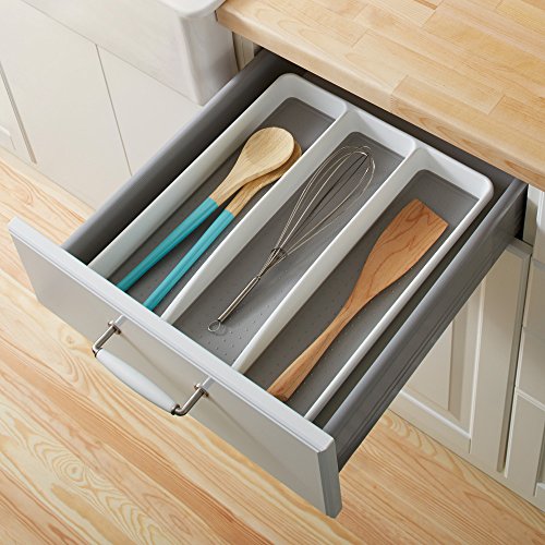 Classic 3 Compartment Utensil Tray, White - view 3