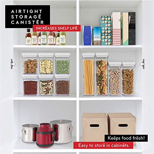 Pasta Storage Containers for Pantry - Set of 2 White Airtight Spaghetti Container Storage - Ideal for Spaghetti & Noodles, Kitchen Pantry Organization and Storage, Keeps Food Fresh - view 2