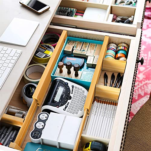 4 Pcs Expandable Bamboo Drawer Dividers, Fits 17.6-21.6" Drawers - view 5