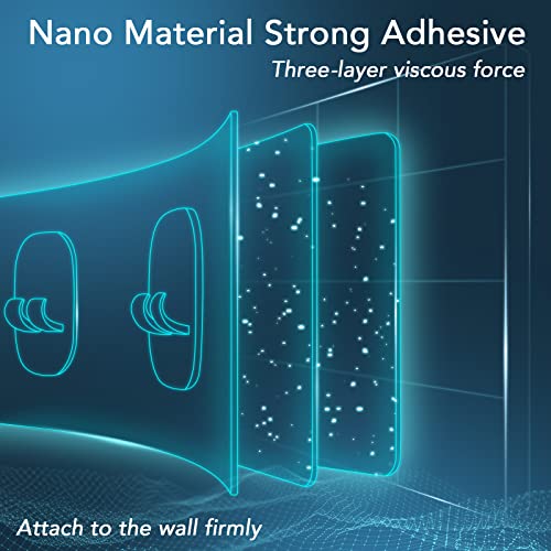 2-Pack Shower Caddy Adhesive Strong Sticky Waterproof Heavy-duty Wall Stick Adhesives Hook Strip Nail Free Transparent Adhesive Pad for Kitchen Racks, Bathroom Shelves, Storage Organizers - view 4