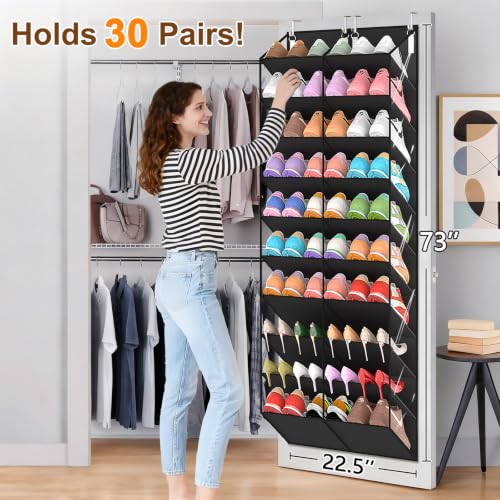 20-30 Pairs Over the Door Shoe Organizer, 10-Tier Door Shoes Rack - view 2