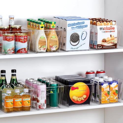 12 Pack LARGE Multi-Use Clear Storage Bins, Pantry Kitchen Organizer Bins - view 4