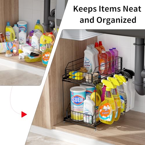 Under Sink Organizers and Storage 2 Pack, 2-Tier Pull Out - view 3