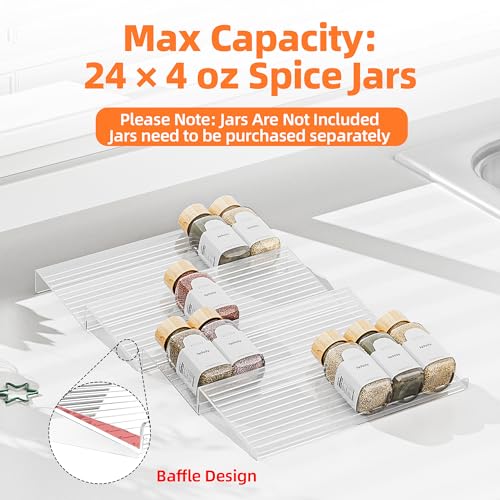 Clear Spice Drawer Organizer, 4 Tier (4 Packs) - view 4