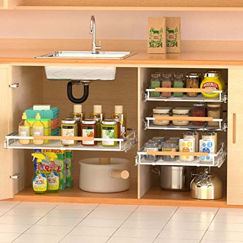 Pull-Out Cabinet Organizer, Stainless, 12.1-18.4 In, 1 Pack - view 4